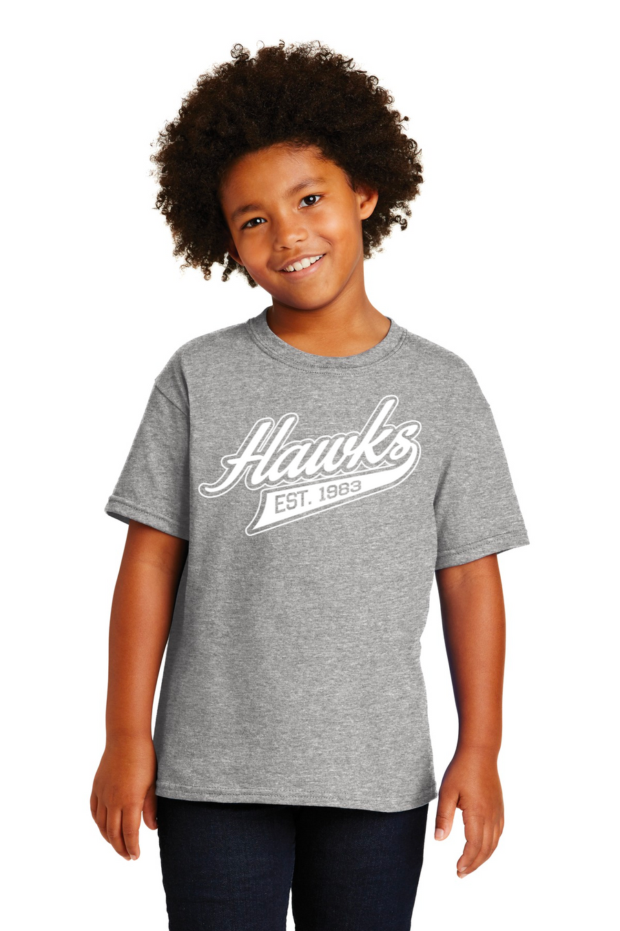 Holcomb Bridge Middle School Spirit Wear 23/24 On-Demand-Unisex T-Shirt Cursive Hawks Logo