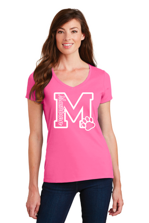 Mashburn Elementary - 23/24 Spirit Wear On-Demand-Port and Co Ladies V-Neck Mashburn Logo