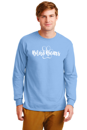 Mashburn Elementary - 23/24 Spirit Wear On-Demand-Unisex Long Sleeve Shirt Blue Bears Logo