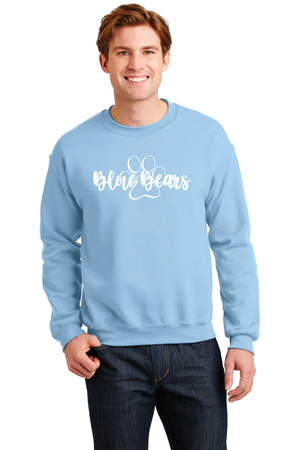 Mashburn Elementary - 23/24 Spirit Wear On-Demand-Unisex Crewneck Sweatshirt Blue Bears Logo