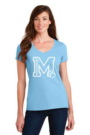 Mashburn Elementary - 23/24 Spirit Wear On-Demand-Port and Co Ladies V-Neck Mashburn Logo