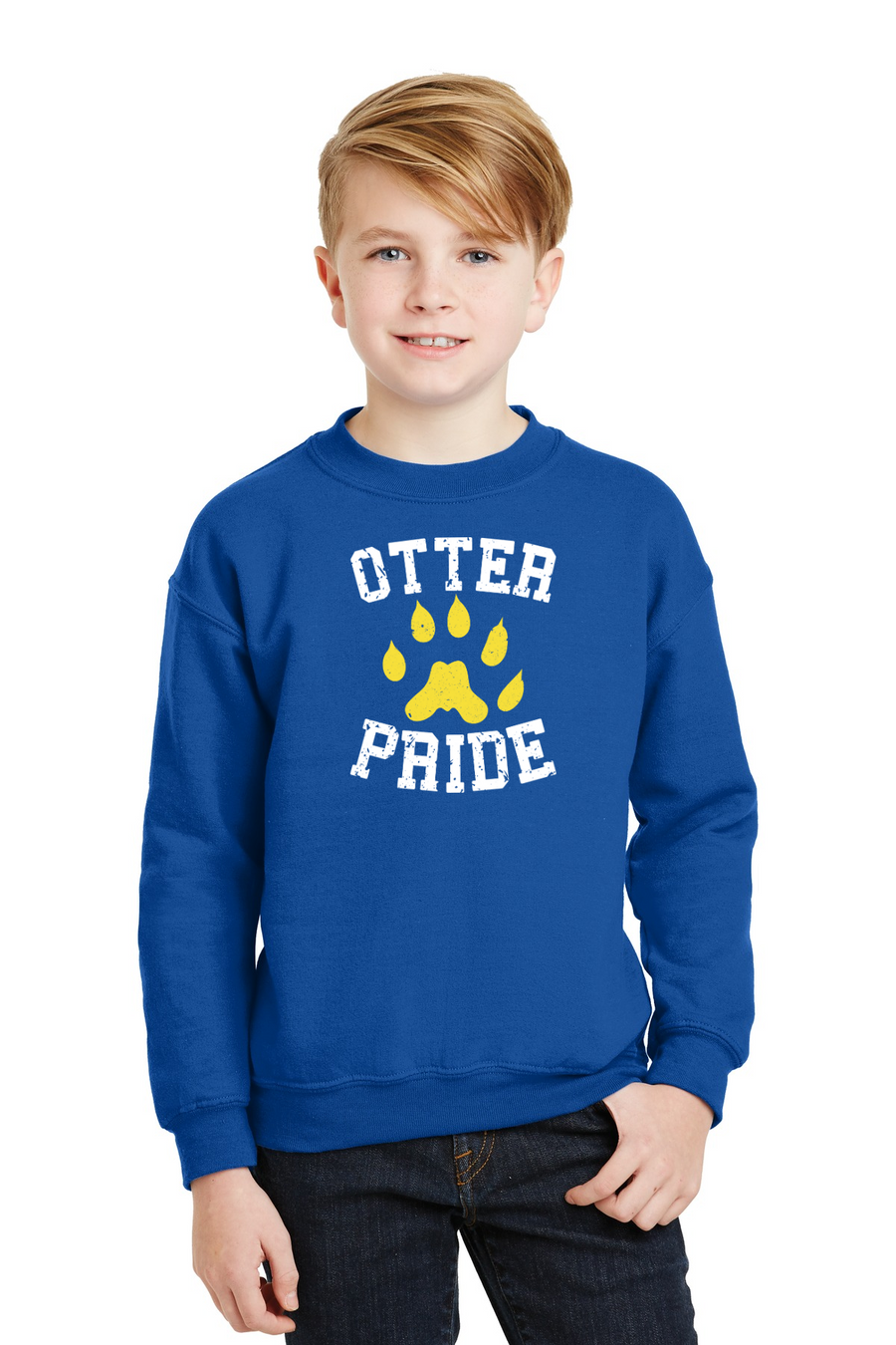 Creekside Elementary (Franklin TN) Spirit Wear 2023/24 On-Demand-Unisex Crewneck Sweatshirt Otter Pride Logo