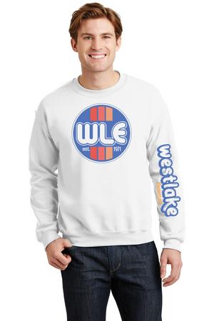 Westlake Elementary Spirit Wear 2023/24 On-Demand-Unisex Crewneck Sweatshirt w/ Blue Sleeve Logo