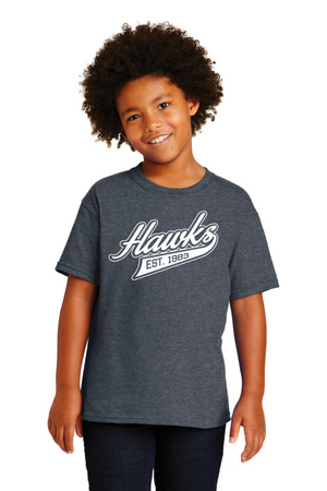 Holcomb Bridge Middle School Spirit Wear 23/24 On-Demand-Unisex T-Shirt Cursive Hawks Logo