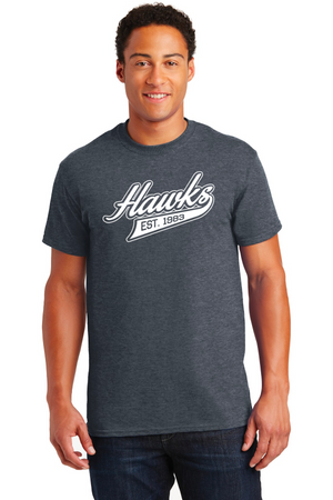 Holcomb Bridge Middle School Spirit Wear 23/24 On-Demand-Unisex T-Shirt Cursive Hawks Logo