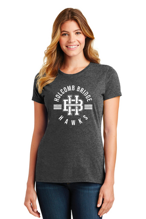 Holcomb Bridge Middle School Spirit Wear 23/24 On-Demand-Port and Co Ladies Favorite Shirt HB White Logo