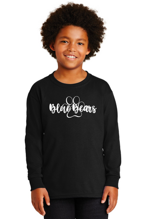 Mashburn Elementary - 23/24 Spirit Wear On-Demand-Unisex Long Sleeve Shirt Blue Bears Logo