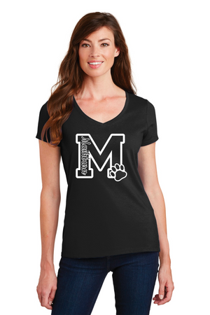 Mashburn Elementary - 23/24 Spirit Wear On-Demand-Port and Co Ladies V-Neck Mashburn Logo