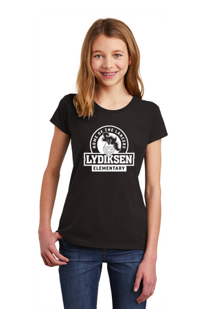 Lydiksen Elementary Spirit Wear 2023/24 On-Demand-Youth District Girls Tee Home of the Lancers Logo