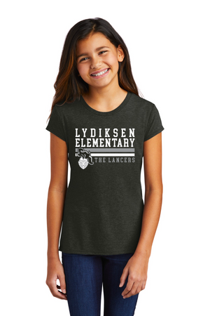 Lydiksen Elementary Spirit Wear 2023/24 On-Demand-Youth District Girls Tri-Blend Tee The Lancers Logo