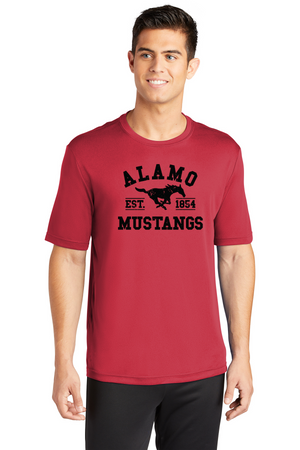 Alamo Mustangs Spirit Wear 2023-24 On-Demand-Unisex Dry-Fit Shirt Black Logo