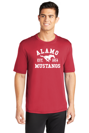 Alamo Mustangs Spirit Wear 2023-24 On-Demand-Unisex Dry-Fit Shirt White Logo