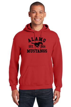 Alamo Mustangs Spirit Wear 2023-24 On-Demand-Unisex Hoodie Black Logo