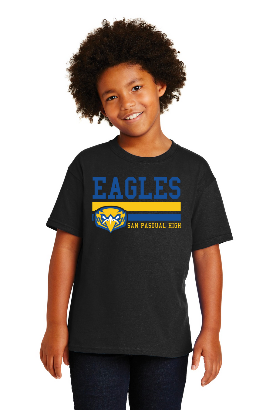 San Pasqual High School - 23/24 Spirit Wear On-Demand-Unisex T-Shirt Golden Eagles Logo