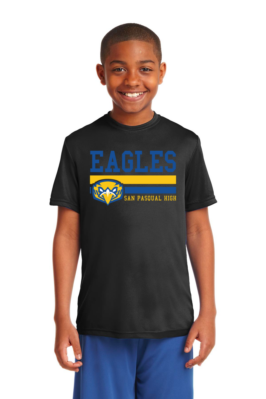 San Pasqual High School - 23/24 Spirit Wear On-Demand-Unisex Dry-Fit Shirt Eagles Logo