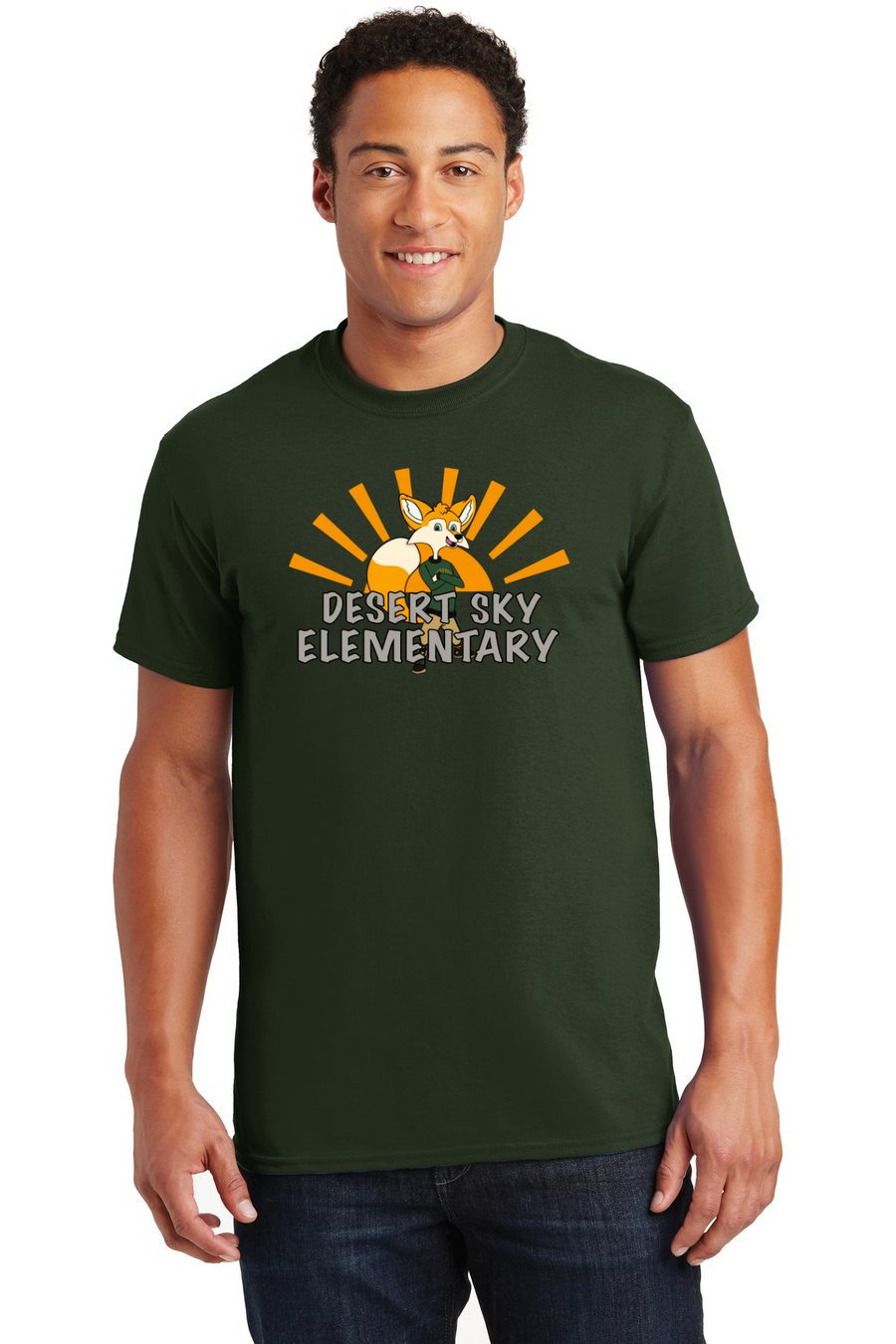 Desert Sky Teachers, Staff, and Parents On-Demand-Unisex T-Shirt Fox Mascot Logo