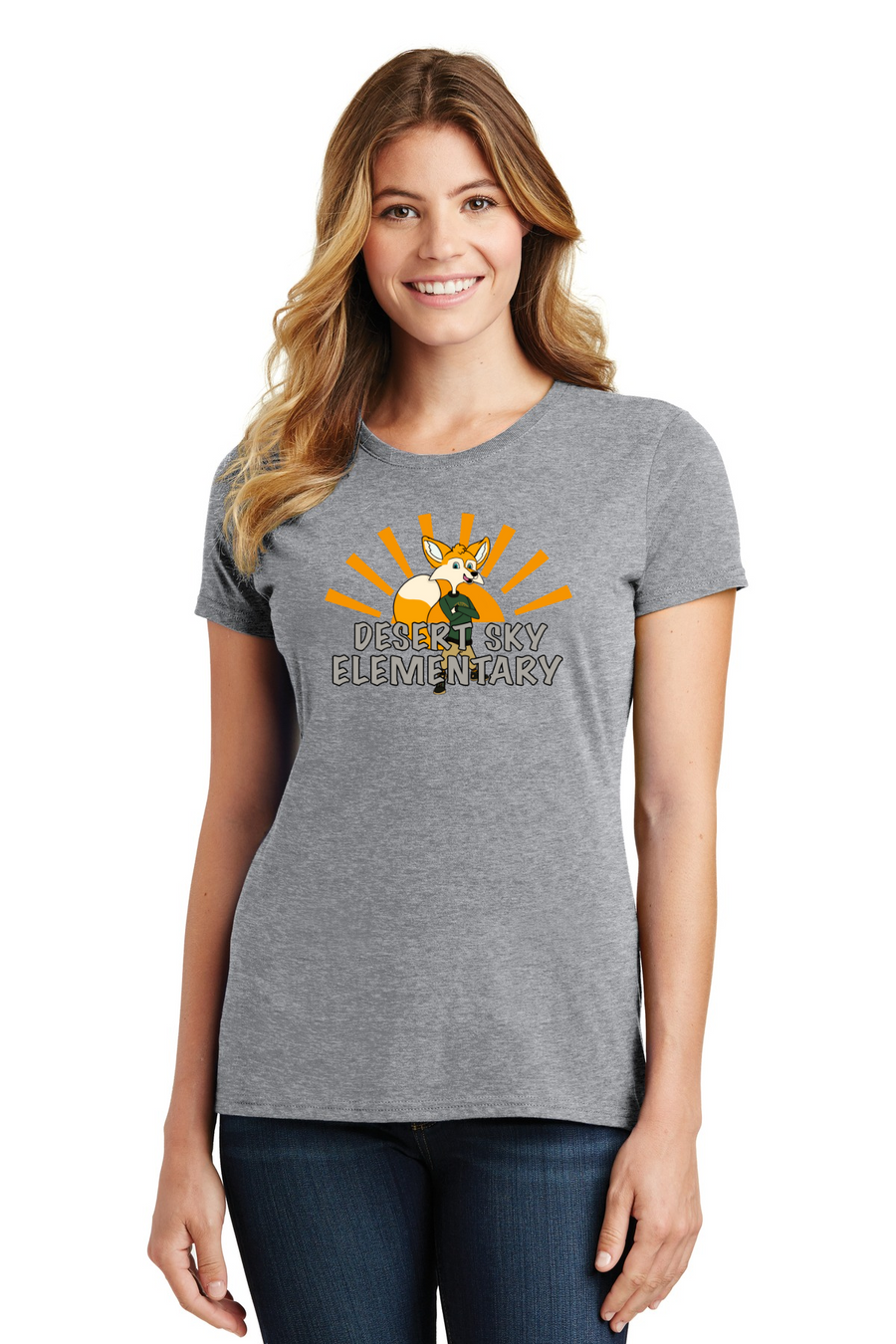 Desert Sky Teachers, Staff, and Parents On-Demand-Port and Co Ladies Favorite Shirt Fox Mascot Logo