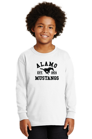 Alamo Mustangs Spirit Wear 2023-24 On-Demand-Unisex Long Sleeve Shirt Black Logo