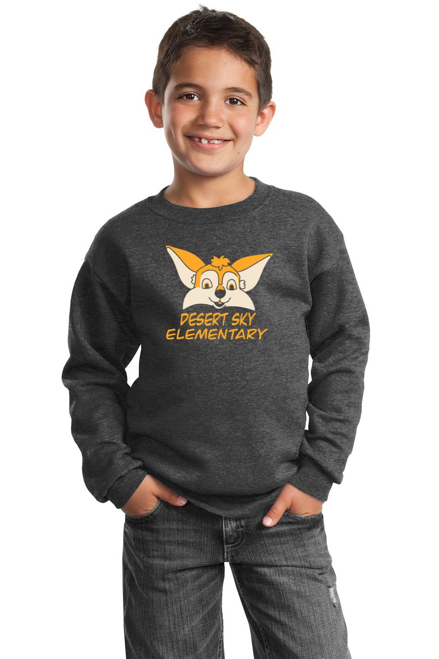 Desert Sky Student On-Demand-Unisex Crewneck Sweatshirt Fox Logo
