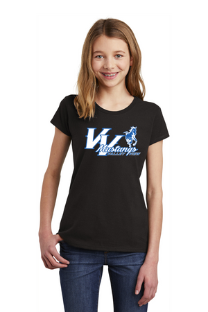 Valley View Elementary Back to School On-Demand-Youth District Girls Tee Mustang Logo