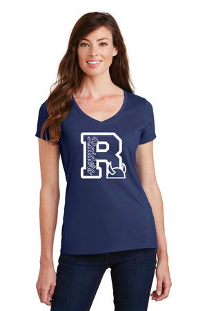 Rescue Elementary Spirit Wear 2023/24 On-Demand-Port and Co Ladies V-Neck R Logo