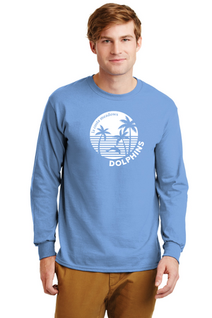 La Costa Meadows Spirit Wear 2023-24 On-Demand-Unisex Long Sleeve Shirt White Dolphin Logo
