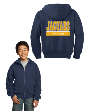 Wilson Jaguars Spirit Wear 2023/24 On-Demand-Unisex Full-Zip Hooded Sweatshirt