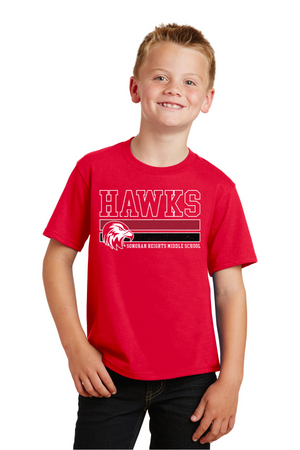 Sonoran Heights Middle School 2023/24 Spirit Wear On-Demand-Premium Soft Unisex T-Shirt Stripes Logo