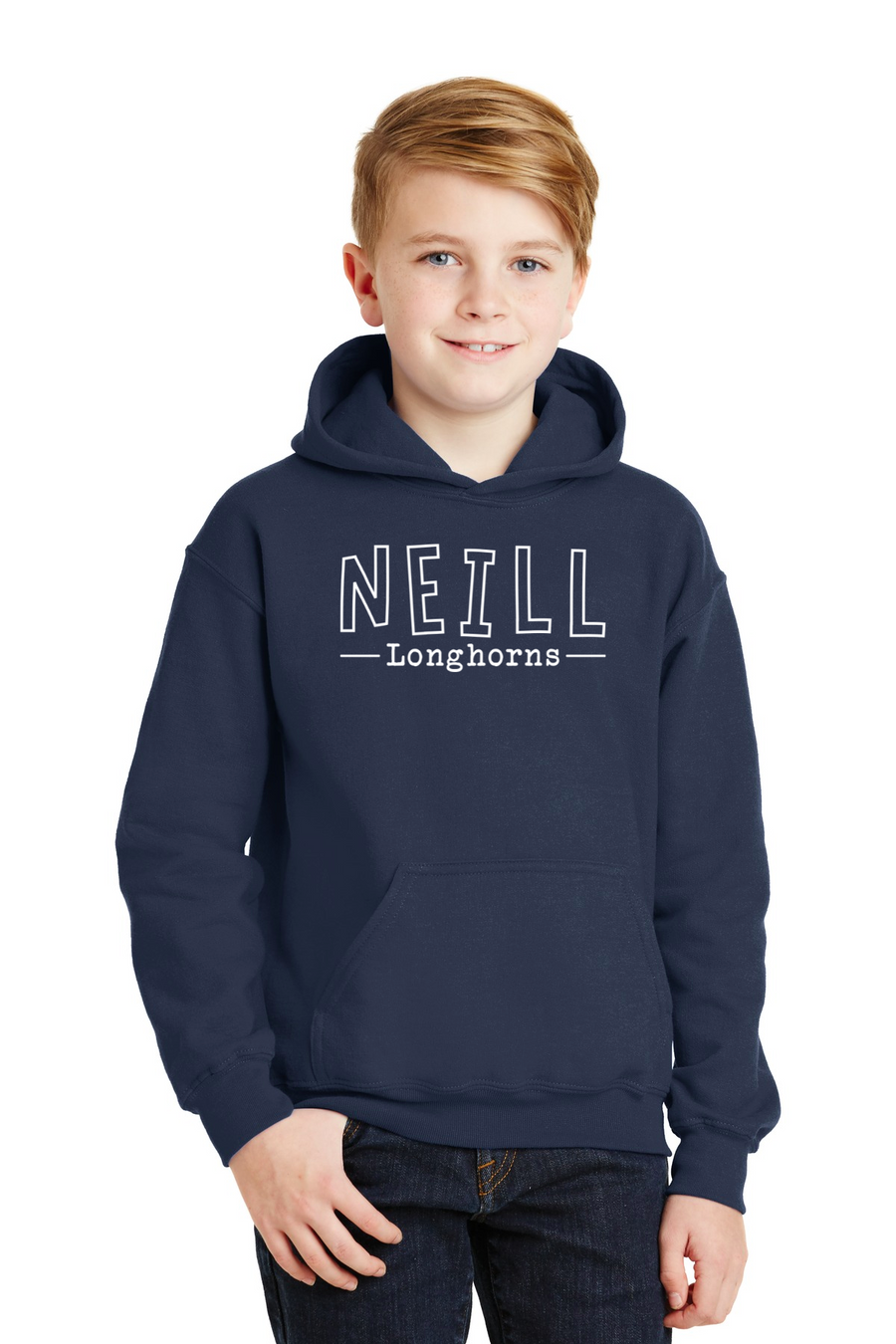 Neill Elementary Spirit Wear 2023/24 On-Demand-Unisex Hoodie Horizontal Logo