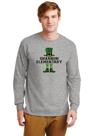 Shannon Elementary Spirit Wear 2023/24 On-Demand-Unisex Long Sleeve Shirt Leprechaun Logo