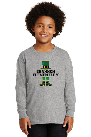 Shannon Elementary Spirit Wear 2023/24 On-Demand-Unisex Long Sleeve Shirt Leprechaun Logo