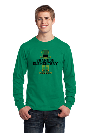 Shannon Elementary Spirit Wear 2023/24 On-Demand-Unisex Long Sleeve Shirt Leprechaun Logo