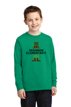 Shannon Elementary Spirit Wear 2023/24 On-Demand-Unisex Long Sleeve Shirt Leprechaun Logo