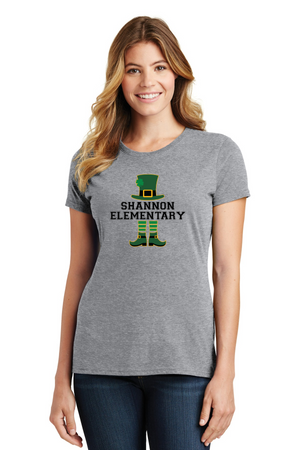 Shannon Elementary Spirit Wear 2023/24 On-Demand-Port and Co Ladies Favorite Shirt Leprechaun Logo