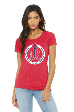 Rafer Johnson Jr High 2023-24 Spirit Wear On-Demand-BELLA CANVAS Womens Triblend Short Sleeve Tee Rafer Logo