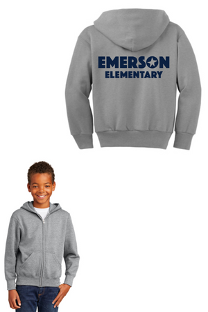 Emerson Stars Spirit Wear On-Demand-Unisex Full-Zip Hooded Sweatshirt