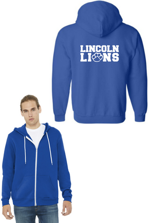 Lincoln Elementary Spirit Wear 2023/24 On-Demand-BELLA CANVAS Unisex Adult Sponge Fleece Full-Zip Hoodie