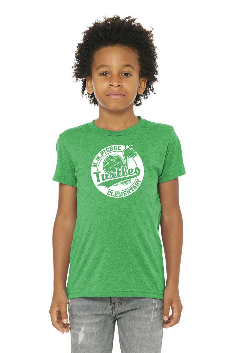 Pierce Elementary - 23/24 Spirit Wear On-Demand-BELLA+CANVAS Triblend Short Sleeve Tee Circle Logo