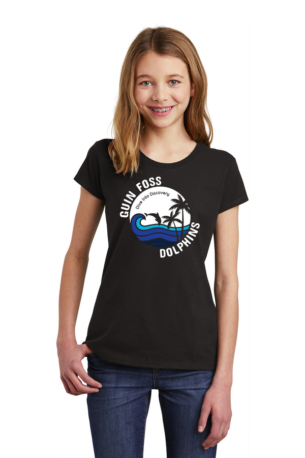 Guin Foss Spirit Wear 2023/24-Youth District Girls Tee Circle Waves Lo ...