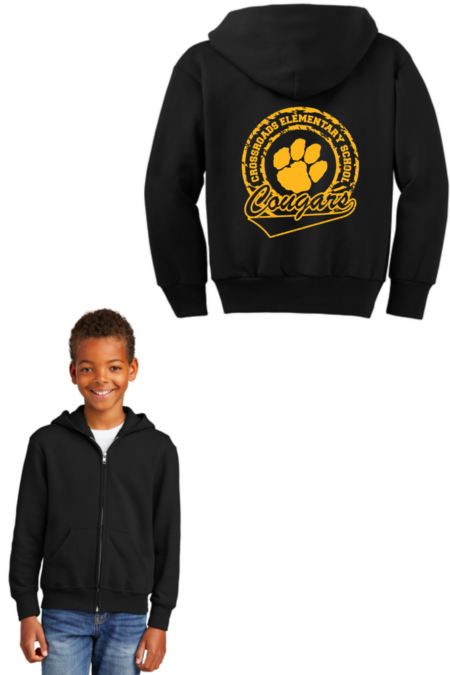 Crossroads Elementary Fall 23/24 On-Demand-Unisex Full-Zip Hooded Sweatshirt