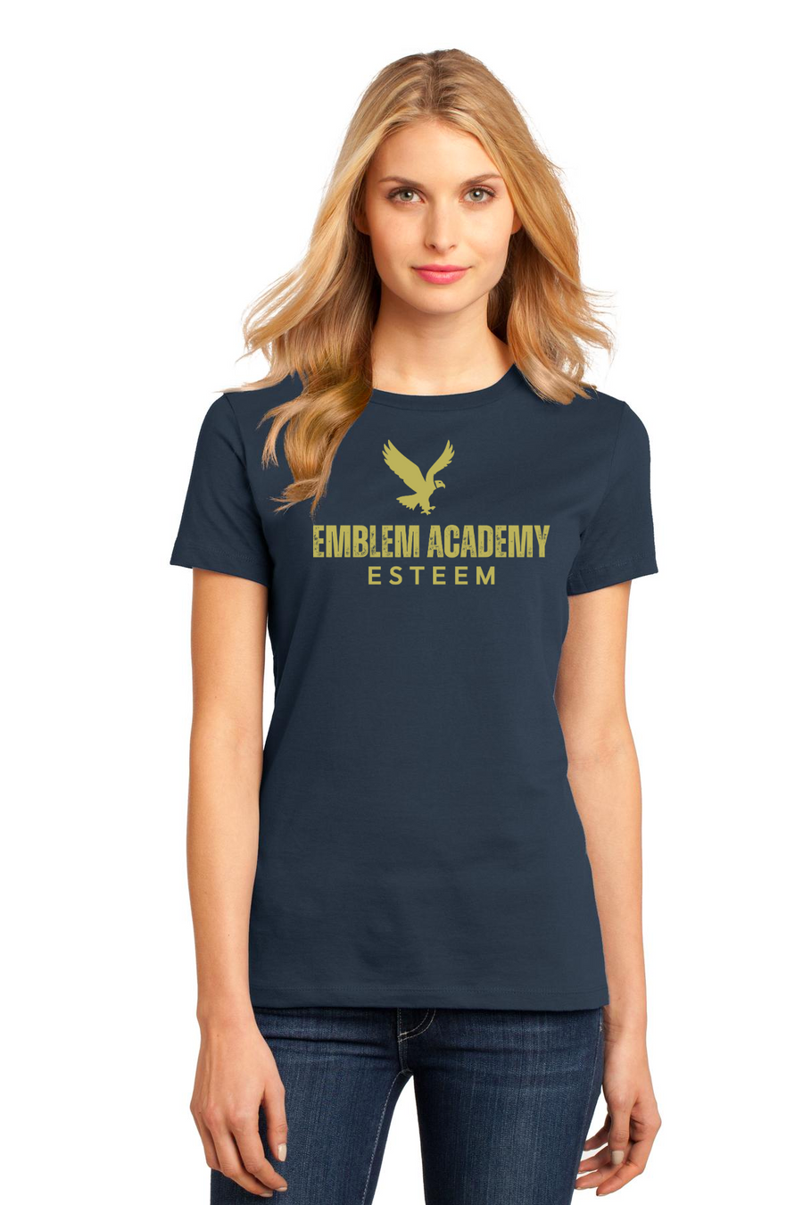 Emblem Academy Spirit Wear 2023/24 On-Demand-Premium District Womens Tee Esteem Logo