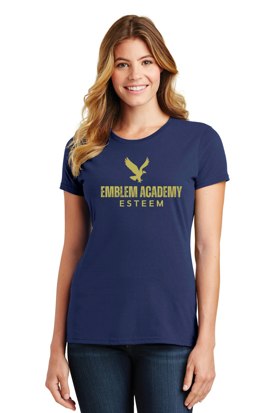 Emblem Academy Spirit Wear 2023/24 On-Demand-Port and Co Ladies Favorite Shirt Esteem Logo