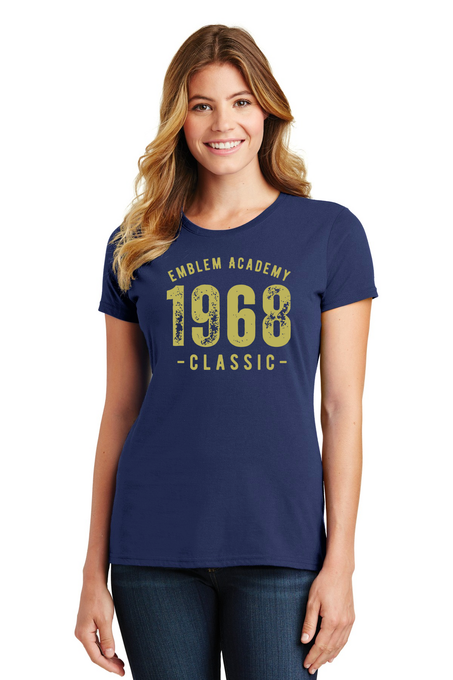 Emblem Academy Spirit Wear 2023/24 On-Demand-Port and Co Ladies Favorite Shirt 1968 Logo