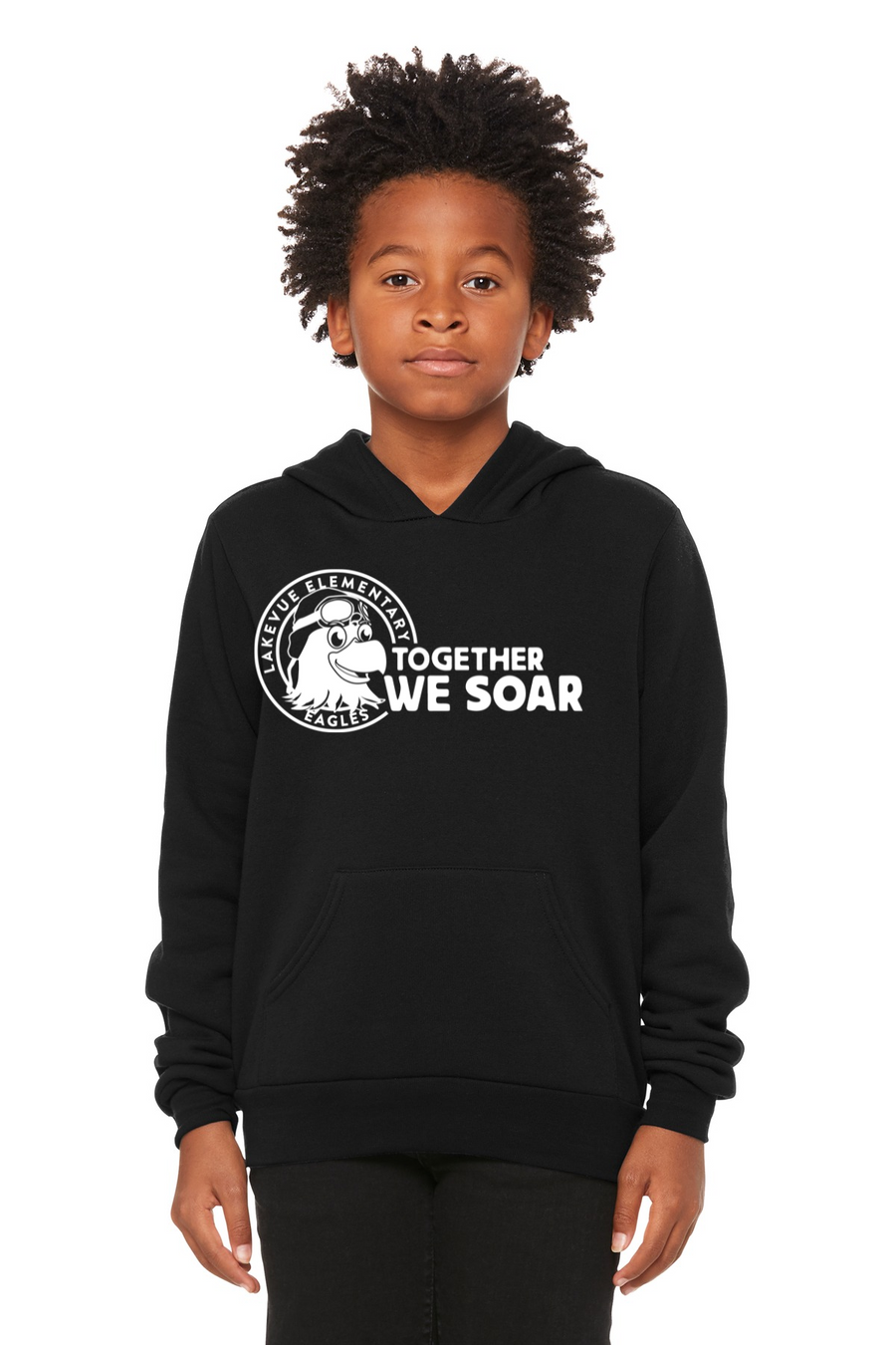 Lakevue Elementary Spirit Wear 2023/24 On-Demand-BELLA+CANVAS Premium Fleece Hoodie Together We Soar Logo