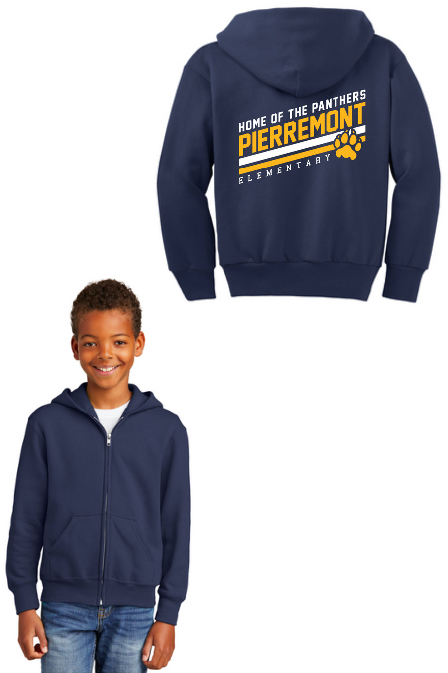 Pierremont Spirit Wear 2023 On-Demand-Unisex Full-Zip Hooded Sweatshirt
