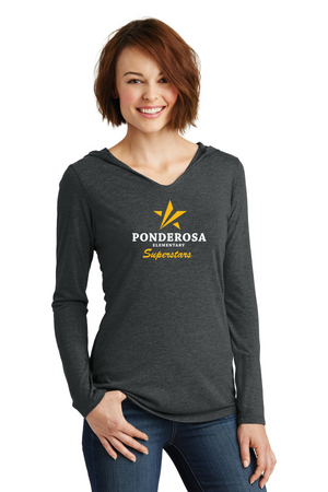 Ponderosa Elementary Spirit Wear 2023-24 On-Demand-District Womens Perfect Tri Long Sleeve Hoodie