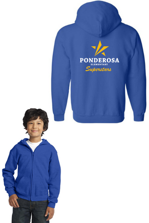 Ponderosa Elementary Spirit Wear 2023-24 On-Demand-Unisex Full-Zip Hooded Sweatshirt