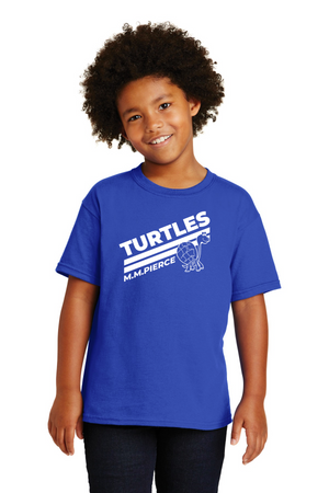 Pierce Elementary - 23/24 Spirit Wear-Unisex T-Shirt Stripes Logo