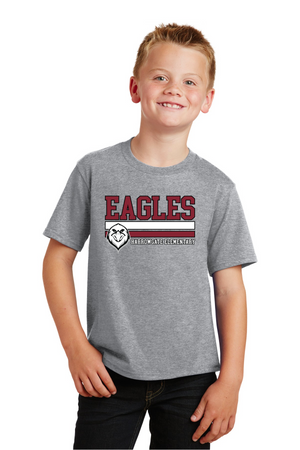 Harrowgate Elementary Spirit Wear 2023/24 On-Demand Store-Premium Soft Unisex T-Shirt Stripes Logo