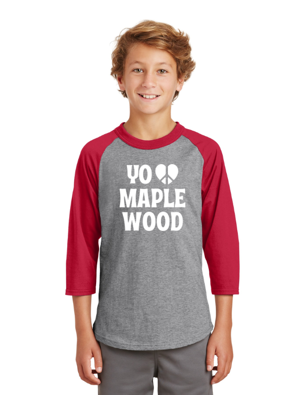 Maplewood Elementary Spirit Wear 2023-24 On-Demand-Unisex Baseball Tee YoLove Logo